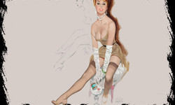 pin-up картинка рисованное девушки скачать